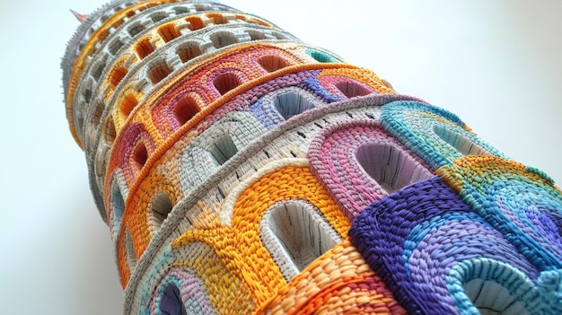 Detaliu cusătură colorată